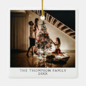 Foto 2024 auf beiden Seiten Weihnachten Keramikornament (Rückseite)