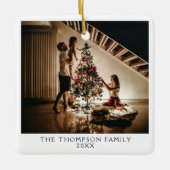 Foto 2024 auf beiden Seiten Weihnachten Keramikornament (Vorderseite)