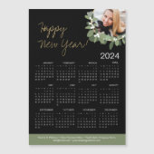 Foto 2024 Kalender Glücklich Neues Jahr Magnetkarte (Vorderseite)