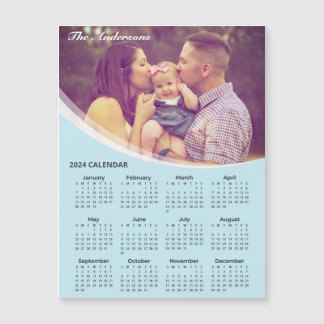 Foto 2024-Kalender hinzufügen | Magnetkarte