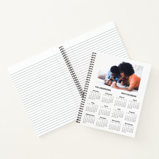 Foto 2024-Kalender hinzufügen | Notebook Notizblock (Innenseite)