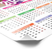 Foto 2025-Kalender für farbenfrohe Familien anpass (Ecke)