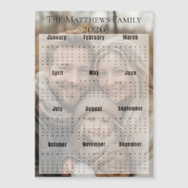 Foto 2026: Feierliche Feiertage Magnetkarte