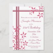 Foto 21. Geburtstag Party Einladungen (Rückseite)