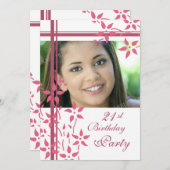 Foto 21. Geburtstag Party Einladungen (Vorne/Hinten)