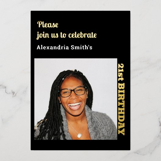 Foto 21. Geburtstag Schwarzer Wald Einladung (Vorderseite)