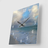 Foto 21 Strand Quadratische Wanduhr (Winkel)