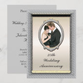 Foto-25. Hochzeits-Jahrestags-Party Einladung (Vorne/Hinten)