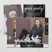 FOTO 2 | Chic Script Simple Keepake Einladung (Vorne/Hinten)