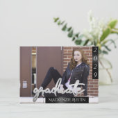 FOTO 2 | Chic Script Simple Keepake Einladung (Stehend Vorderseite)