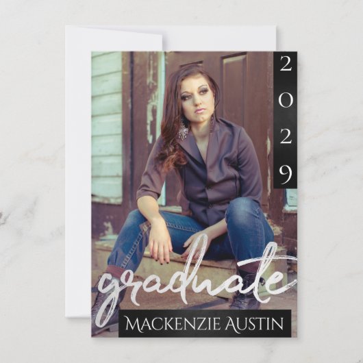 FOTO 2 | Chic Script Simple Keepake Einladung (Vorderseite)