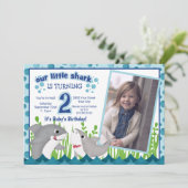 Foto 2. Geburtstag Einladung (Stehend Vorderseite)