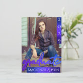 FOTO 2 | Mermaid Ombre Blue Green Party Einladung (Stehend Vorderseite)