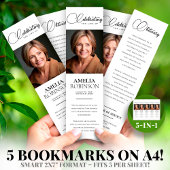 Foto 2x7" DIY Elegantes Lesezeichen Vorlage