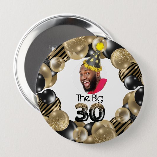 Foto 30. Geburtstag Button (Vorne & Hinten)