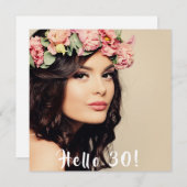 Foto 30. Geburtstag Party hallo 30 Einladung (Vorne/Hinten)