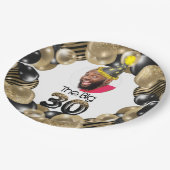 Foto 30. Geburtstag Personalisiert Pappteller (Schrägansicht)