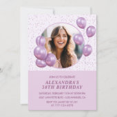 Foto 38. Geburtstag Einladungen Balloons Lila (Vorderseite)