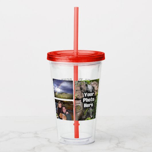 Foto 3 mit Mitteilungs-kundenspezifischem Acryltrinkbecher (Vorderseite)