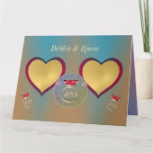 Foto 40. Hochzeitstag "Dann und Jetzt" Karte (Vorderseite)