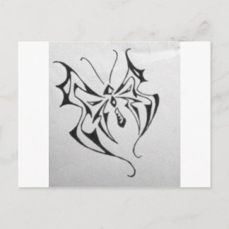 Foto-40.JPG-Tribal-Schmetterling Postkarte