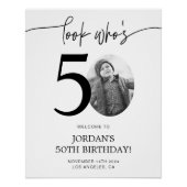 Foto 50. Geburtstag Begrüßungszeichen | Schau mal, Poster (Vorderseite)