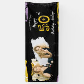 Foto 50. Geburtstagsparty Banner Black Gold (Vertikal)