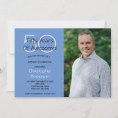 Foto 50. Geburtstagsparty Einladung für ihn (Vorderseite)
