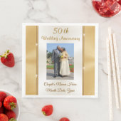 Foto 50. Hochzeit zum Jubiläum Abendessen Napkins Serviette (Beispiel)