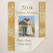 Foto-50. Hochzeits-Jahrestagthrow-Decken-Namen Sherpadecke (Vorderseite)