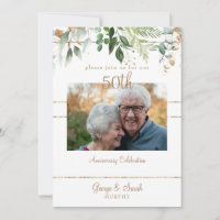 Foto 50 Jubiläum Party Gold Foliage