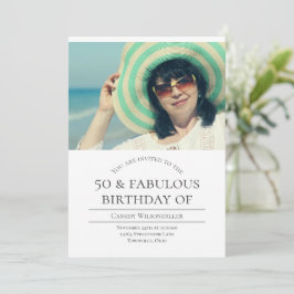 Foto 50 und fabelhafter Geburtstag Einladung
