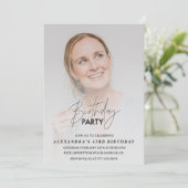 Foto 63. Geburtstagseinladung Geburtstagsparty Gra Einladung (Stehend Vorderseite)