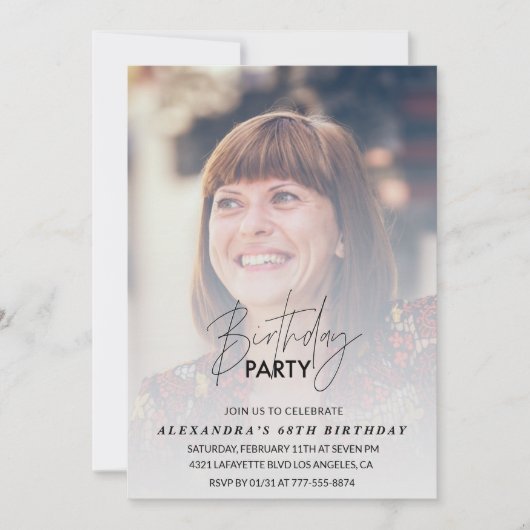 Foto 68. Geburtstagsfeier Einladung (Vorderseite)