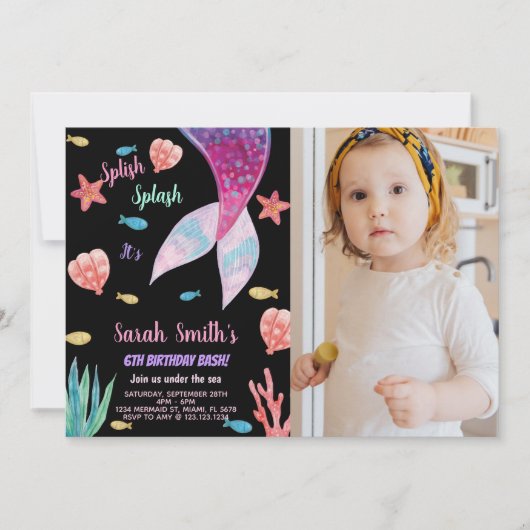 Foto 6. Dark Pink auf der obersten Meerjungfrau Ge Einladung (Vorderseite)