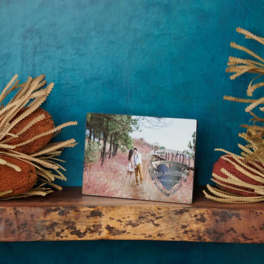 Foto 6. Hochzeit Jubiläum Eisenkerne Emblem Fotoplatte (Seite)