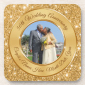 Foto 6 und personalisierte 50. getränkeuntersetzer (Vorderseite)