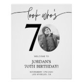 Foto 70. Geburtstag Begrüßungszeichen | Schau mal, Poster (Vorderseite)