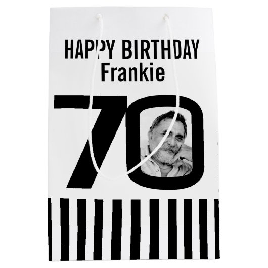 Foto 70 in der 0 Schwarz-weißen Mittlere Geschenktüte (Vorderseite)