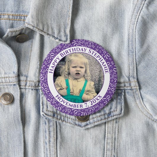 Foto 70. Zufallszahlenmuster| Lila/weiß Button (Beispiel)