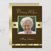 Foto 85. Geburtstagsparty Einladung Brown (Vorne/Hinten)