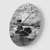 Foto 88 Felsen am Strand Große Wanduhr (Winkel)