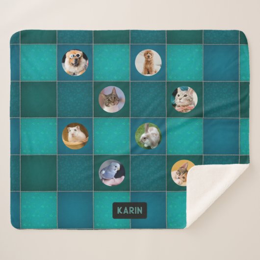 Foto 8 Bildkollektion mit Ihrem Namen auf Quilt Sherpadecke (Vorderseite (Horizontal))