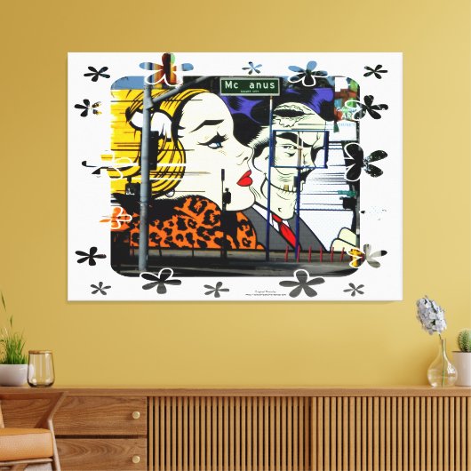 Foto 8 Graffiti mit Fun Frame Blume Leinwanddruck (Insitu (Wohnzimmer))