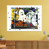 Foto 8 Graffiti mit Fun Stars Leinwanddruck (Insitu (Wohnzimmer))