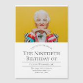 Foto 90 Geburtstag Magneteinladung (Vorderseite)