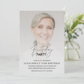 Foto 92. Geburtstagsfeier Einladung (Stehend Vorderseite)