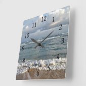 Foto 9 Ocean Sea Beach Quadratische Wanduhr (Winkel)