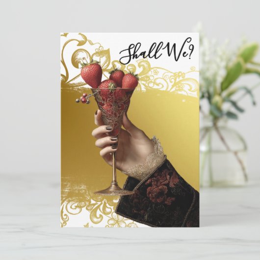 *~* FOTO A101 Cocktail Verziert 1 BACHELORETTE Einladung (Stehend Vorderseite)