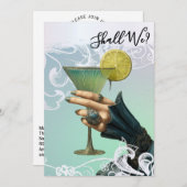 *~* FOTO A101 Verziert Cocktail 20 BACHELORETTE Einladung (Vorne/Hinten)